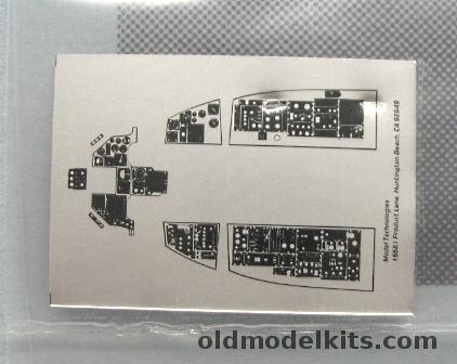 Model Technologies 1/72 F-16A Falcon Interior Placard Set, MT 1003 plastic model kit